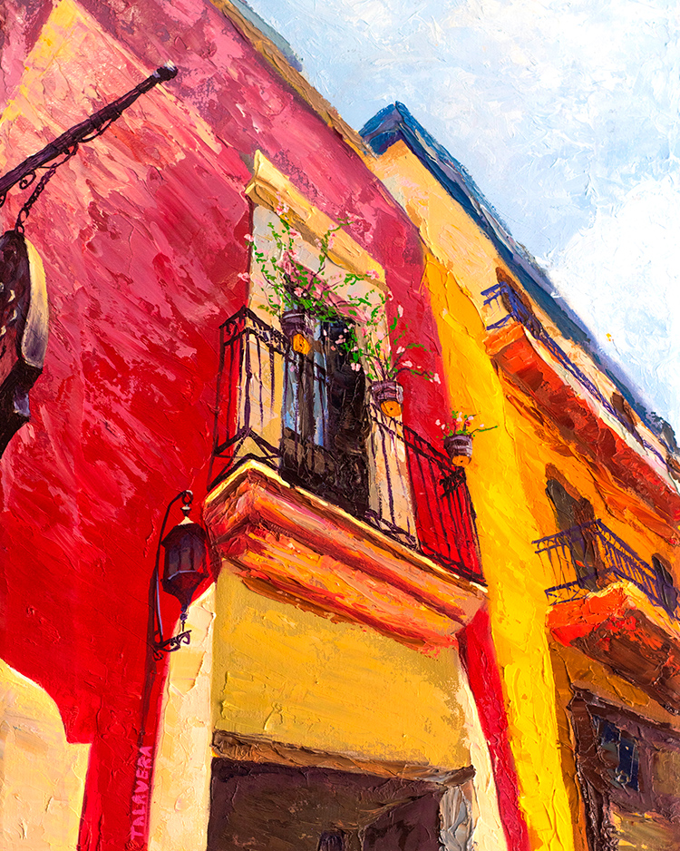 Cuadro realista de pintura al oleo sobre tela